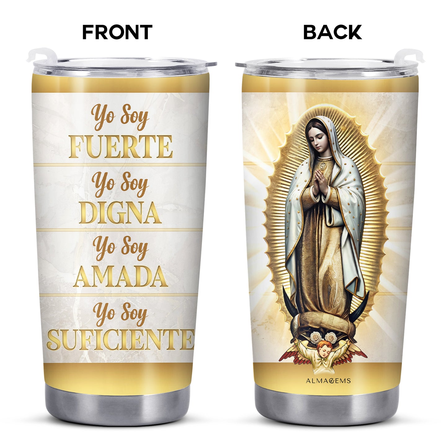 Guadalupe Faith - Personalized Custom Stainless Steel Tumbler 20oz 30oz - FT006_TB