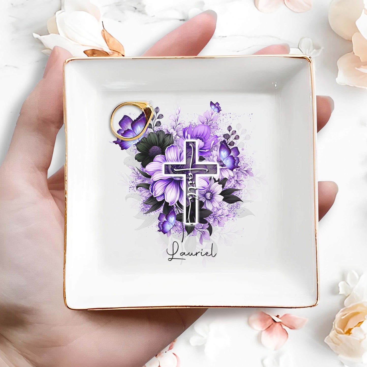 FAITH - Personalized Custom Jewelry Dish - FT007_SCRD