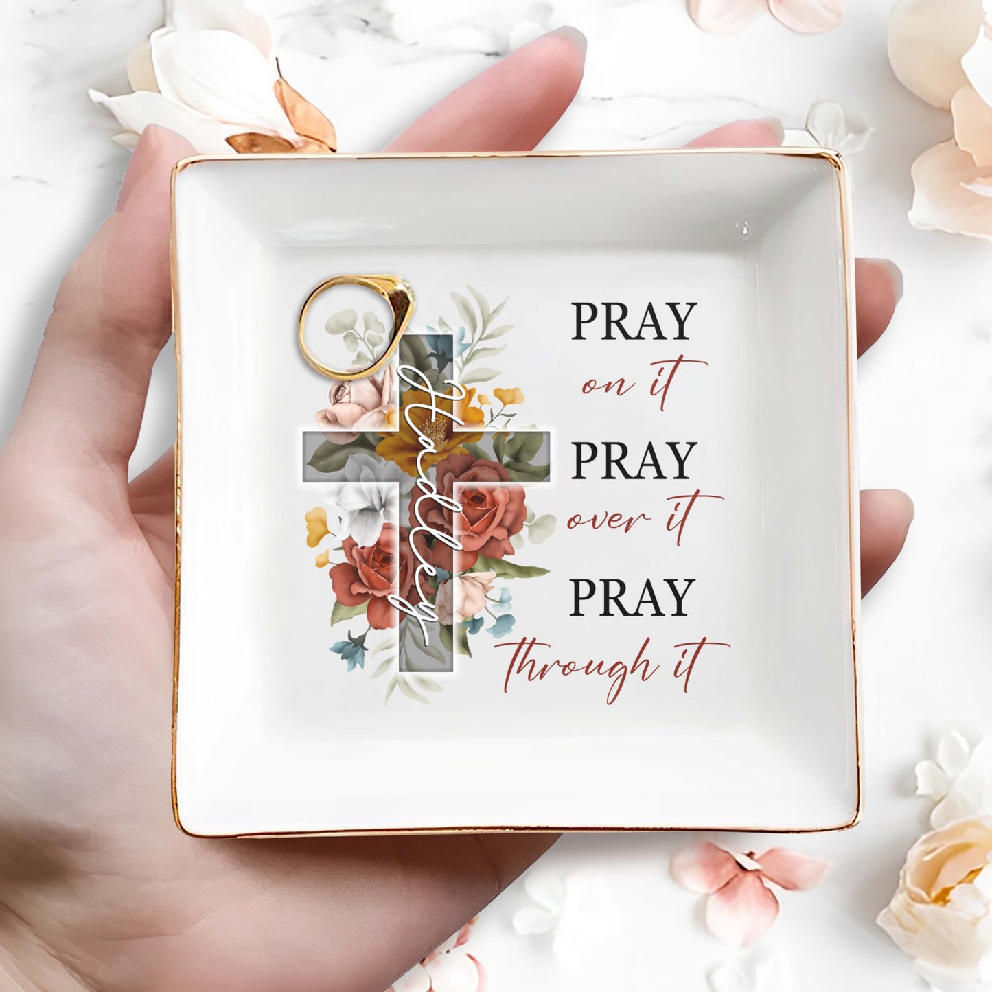 Pray On It - Personalized Custom Jewelry Dish - FT017_SCRD