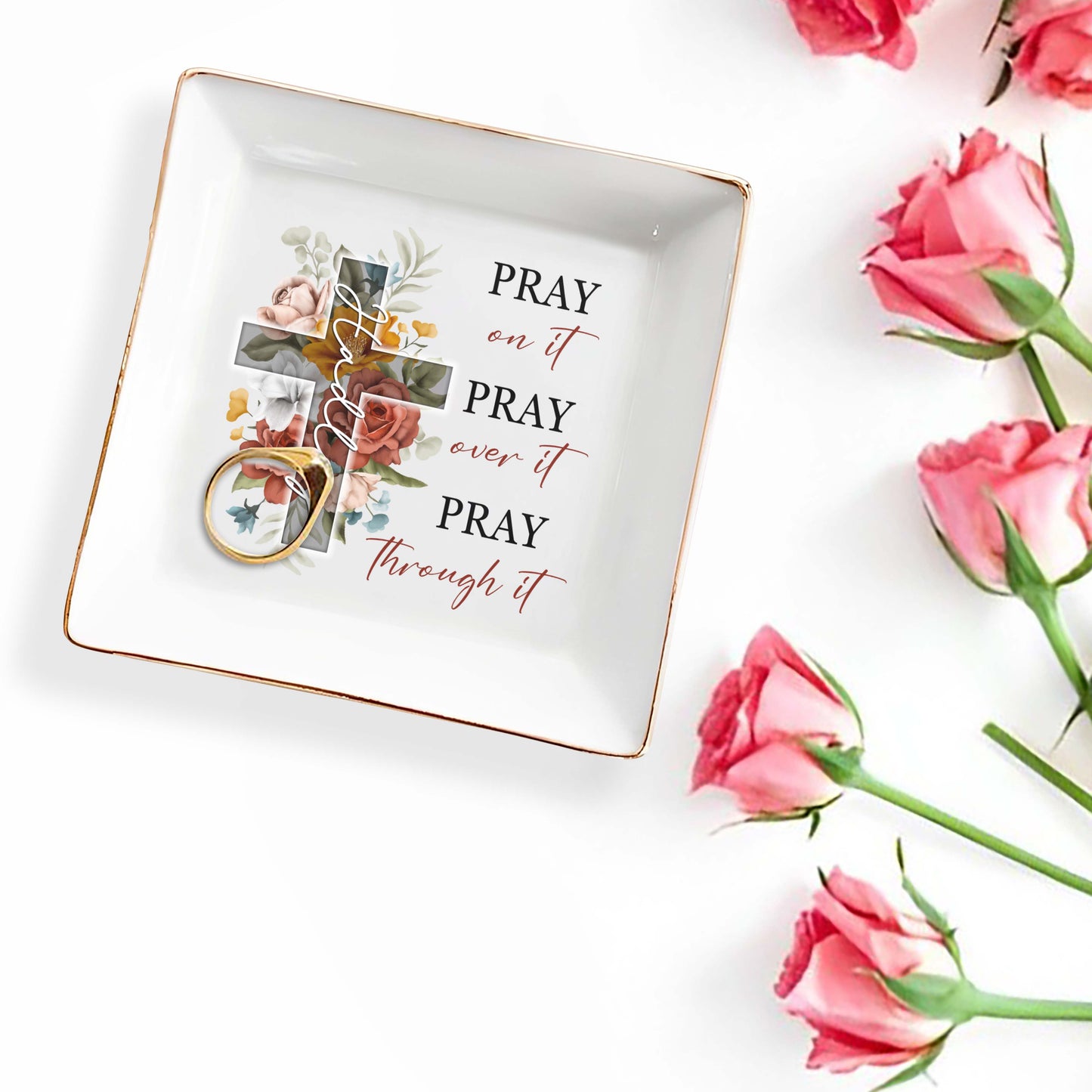 Pray On It - Personalized Custom Jewelry Dish - FT017_SCRD