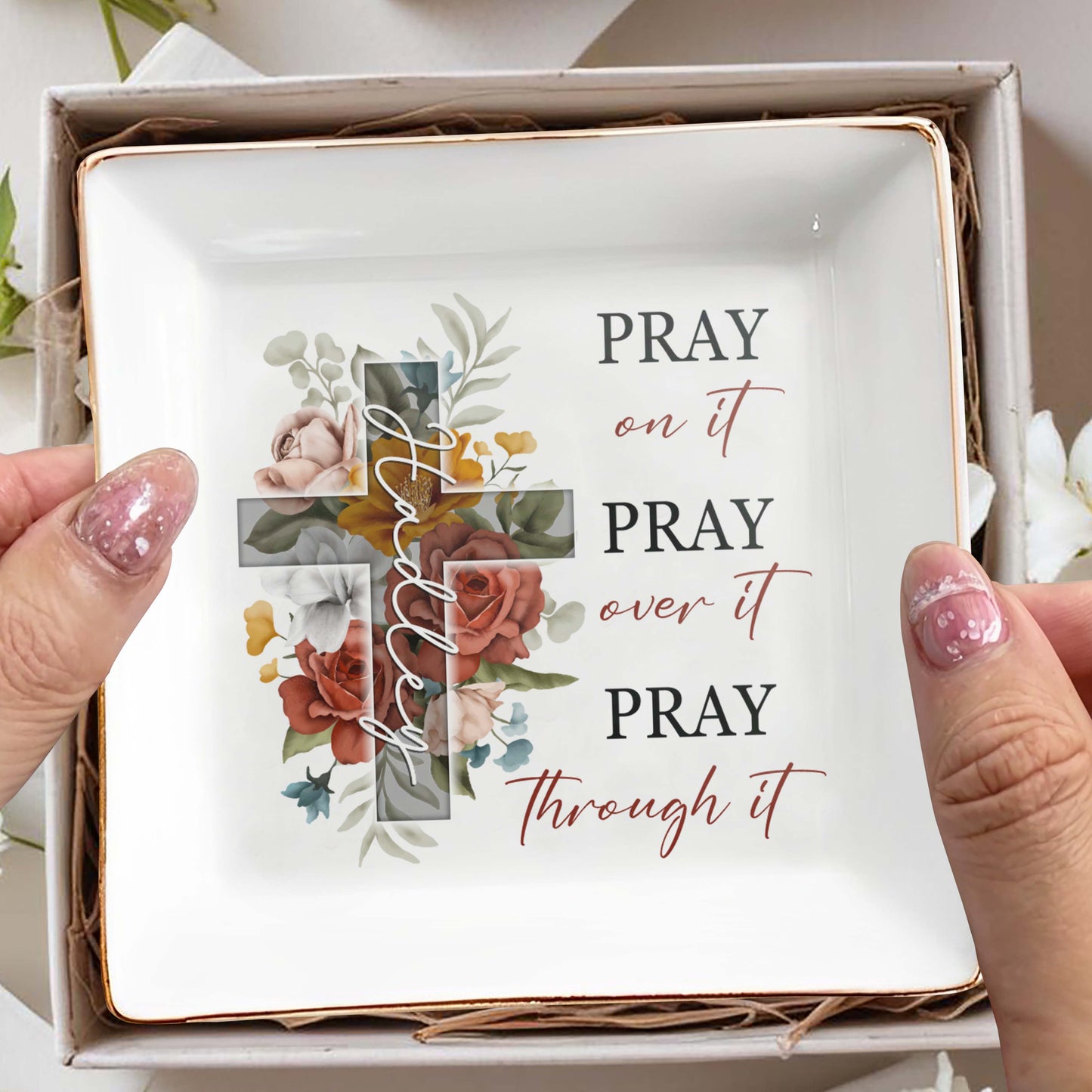 Pray On It - Personalized Custom Jewelry Dish - FT017_SCRD