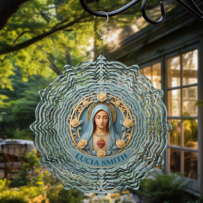 Embrace Faith And Protection With Blessed Mary And Roses