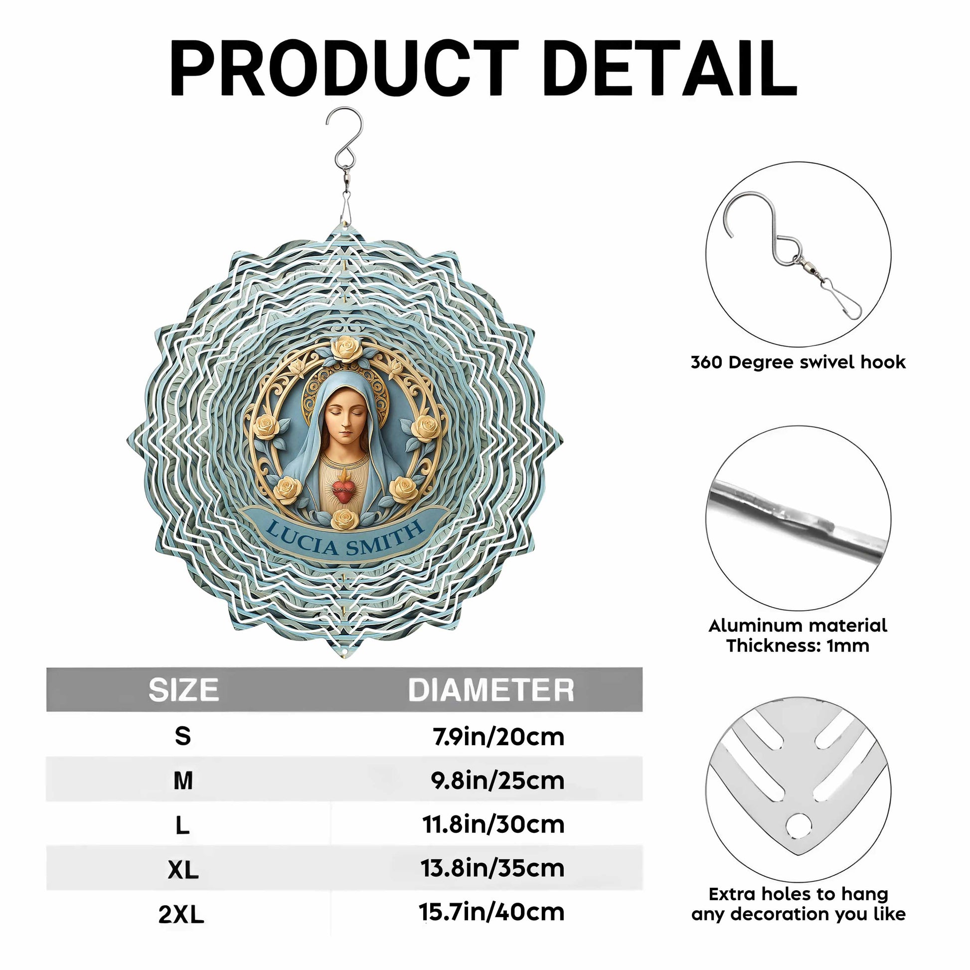 Embrace Faith And Protection With Blessed Mary And Roses