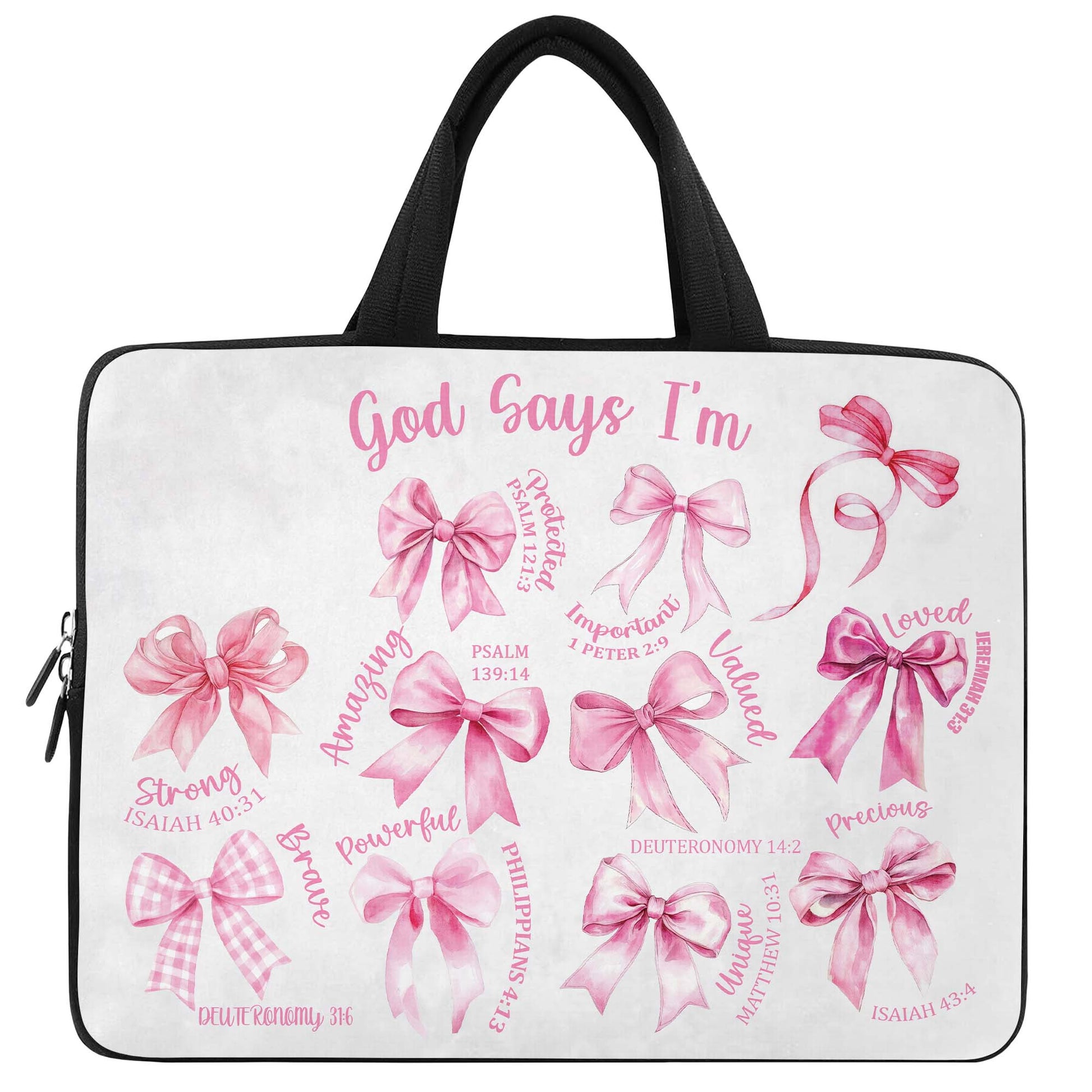 God Says I'm Loved, Valued, Precious, Customizable Laptop Bag