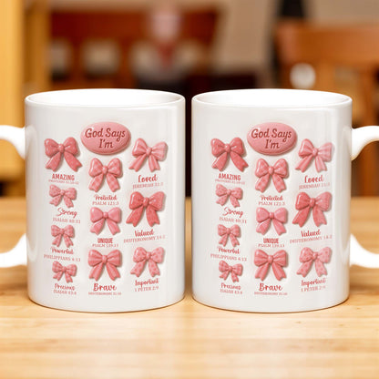 God Says I'm Loved, Unique, Strong, Protected, Bows and Religious Verses