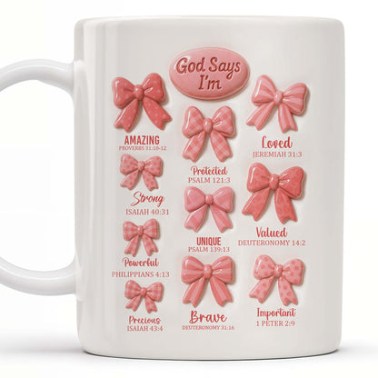 God Says I'm Loved, Unique, Strong, Protected, Bows and Religious Verses