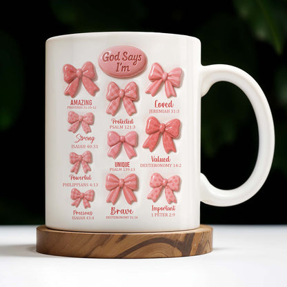 God Says I'm Loved, Unique, Strong, Protected, Bows and Religious Verses