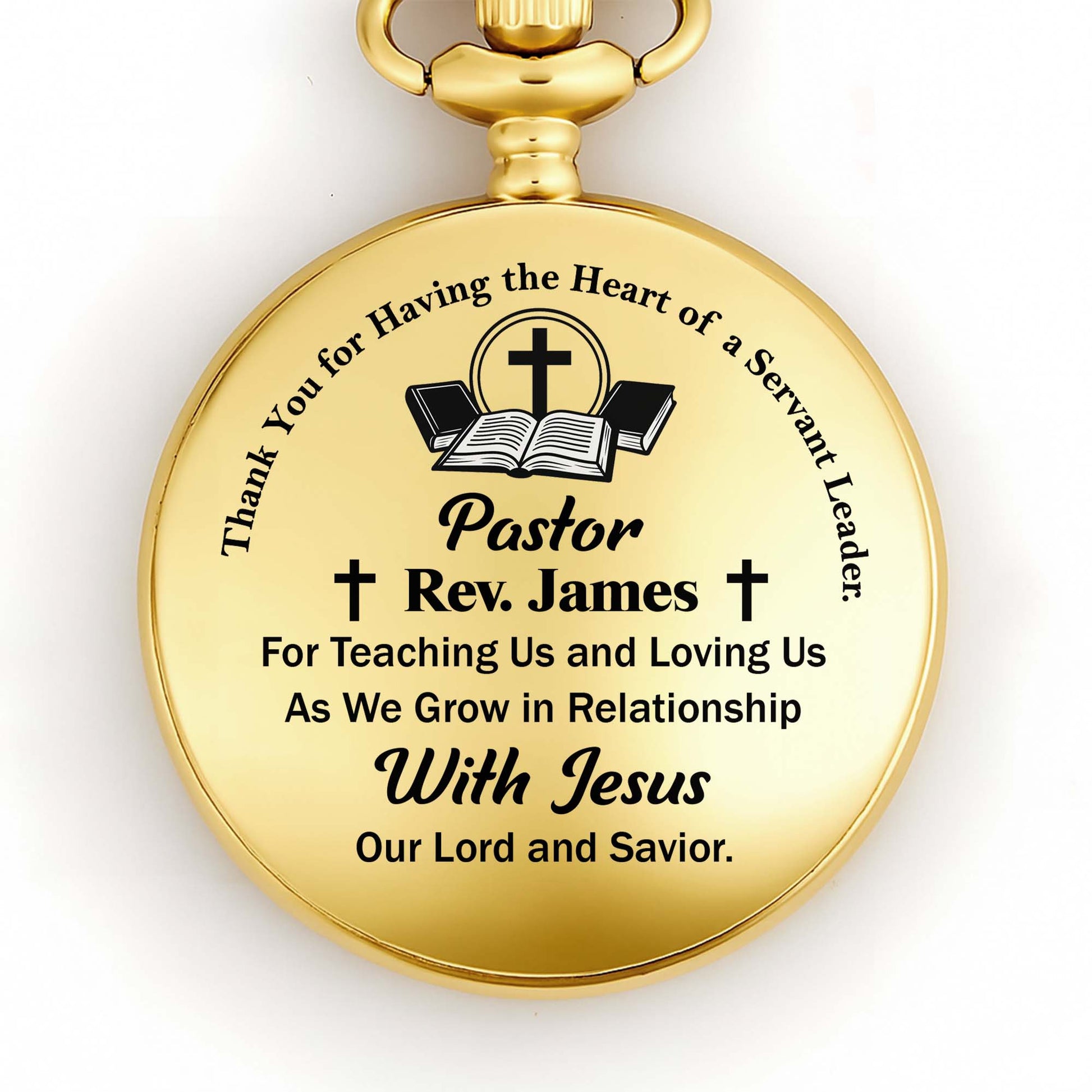 Thank You For Having The Heart Of A Servant Leader, Cross And Book Design