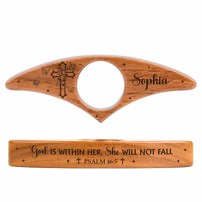 God Is Within Her, She Will Not Fall, Engraved Religious Quotes