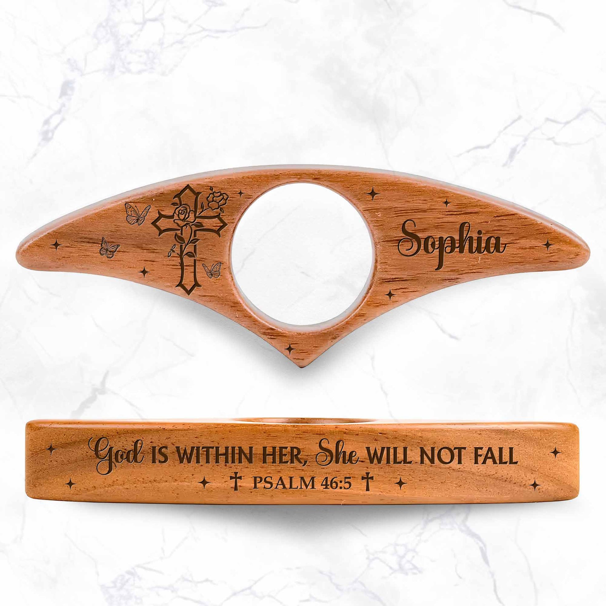 God Is Within Her, She Will Not Fall, Engraved Religious Quotes