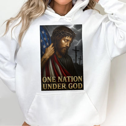 One Nation Under God, Jesus and American Flag
