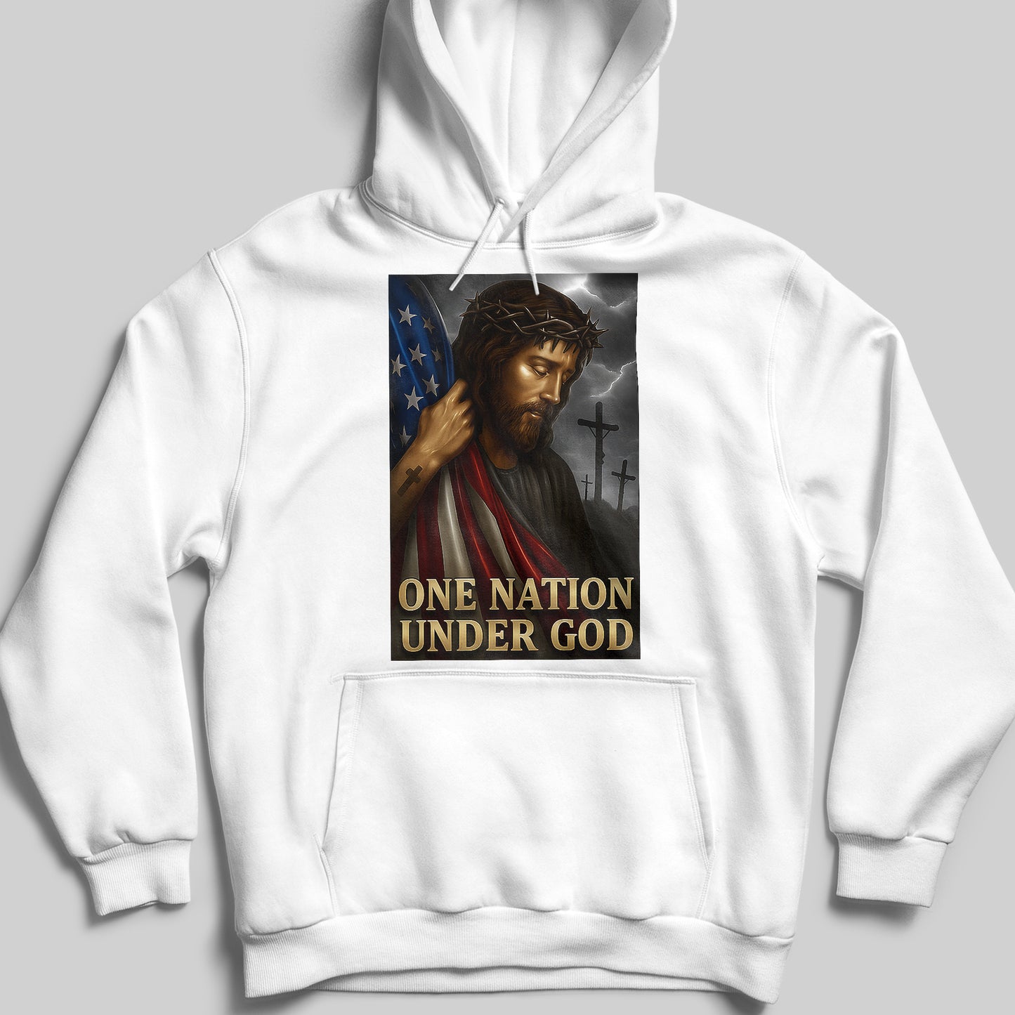 One Nation Under God, Jesus and American Flag