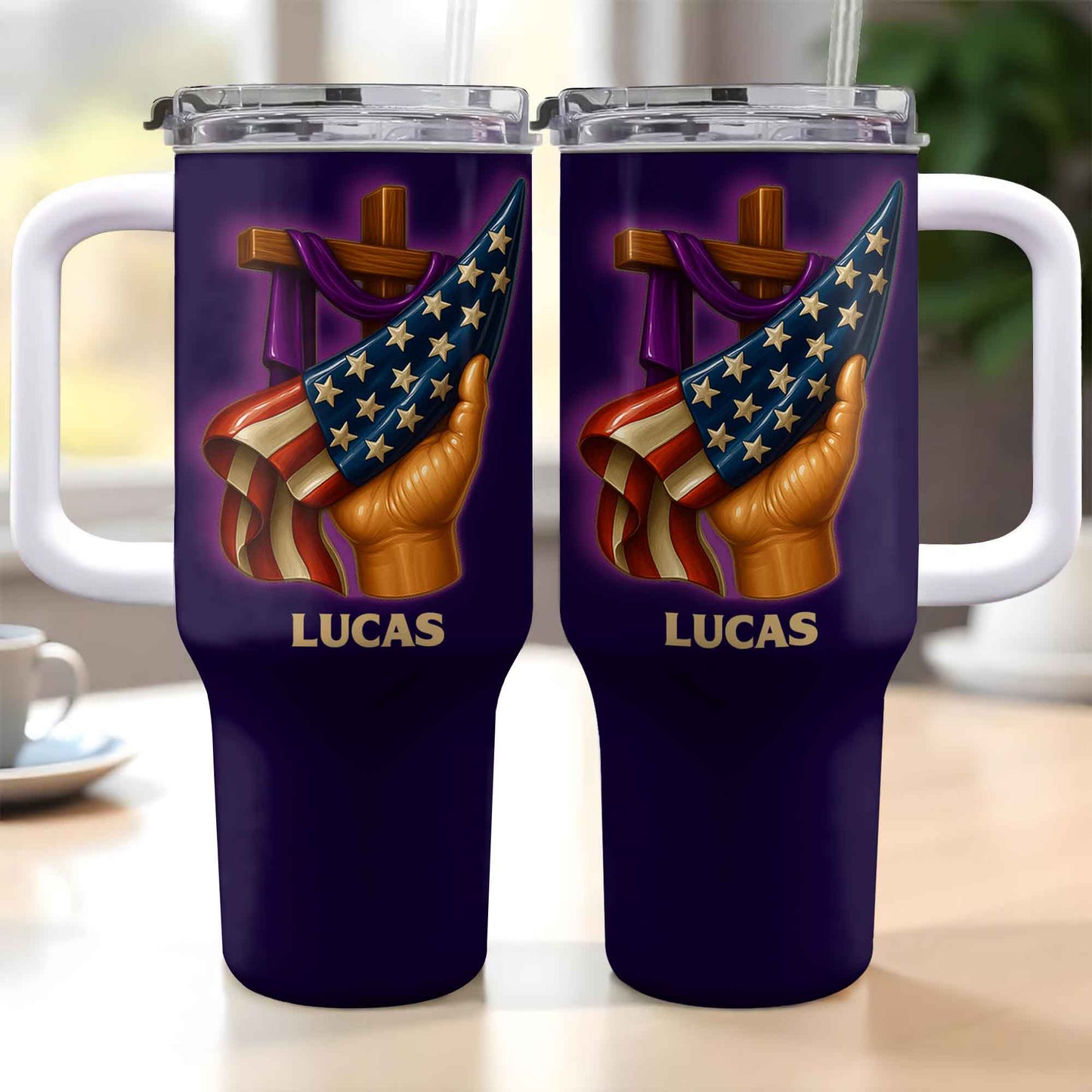 SEO Optimized Message Featuring Cross and American Flag