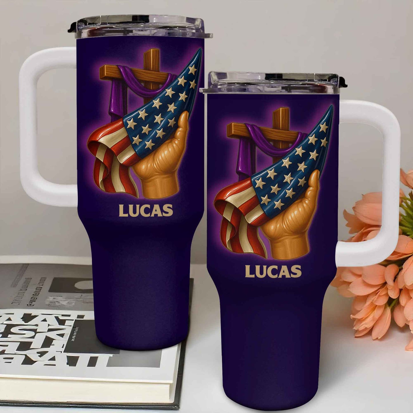 SEO Optimized Message Featuring Cross and American Flag