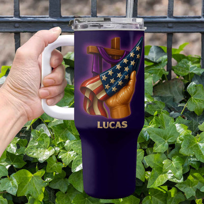 SEO Optimized Message Featuring Cross and American Flag