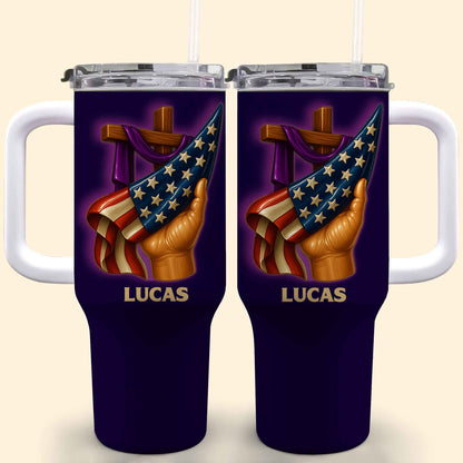 SEO Optimized Message Featuring Cross and American Flag