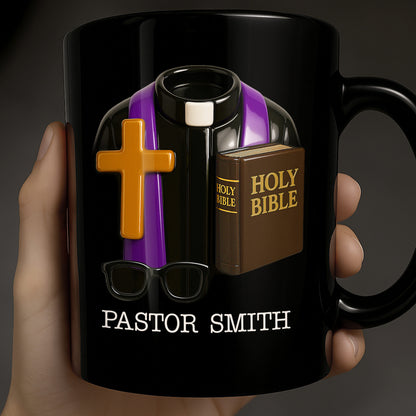Customized Mug For Pastors With Cross And Bible