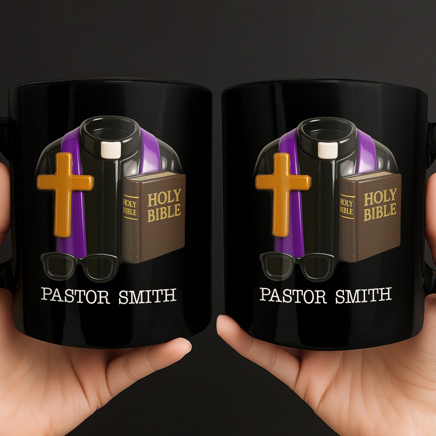 Customized Mug For Pastors With Cross And Bible