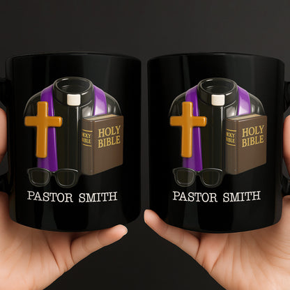 Customized Mug For Pastors With Cross And Bible