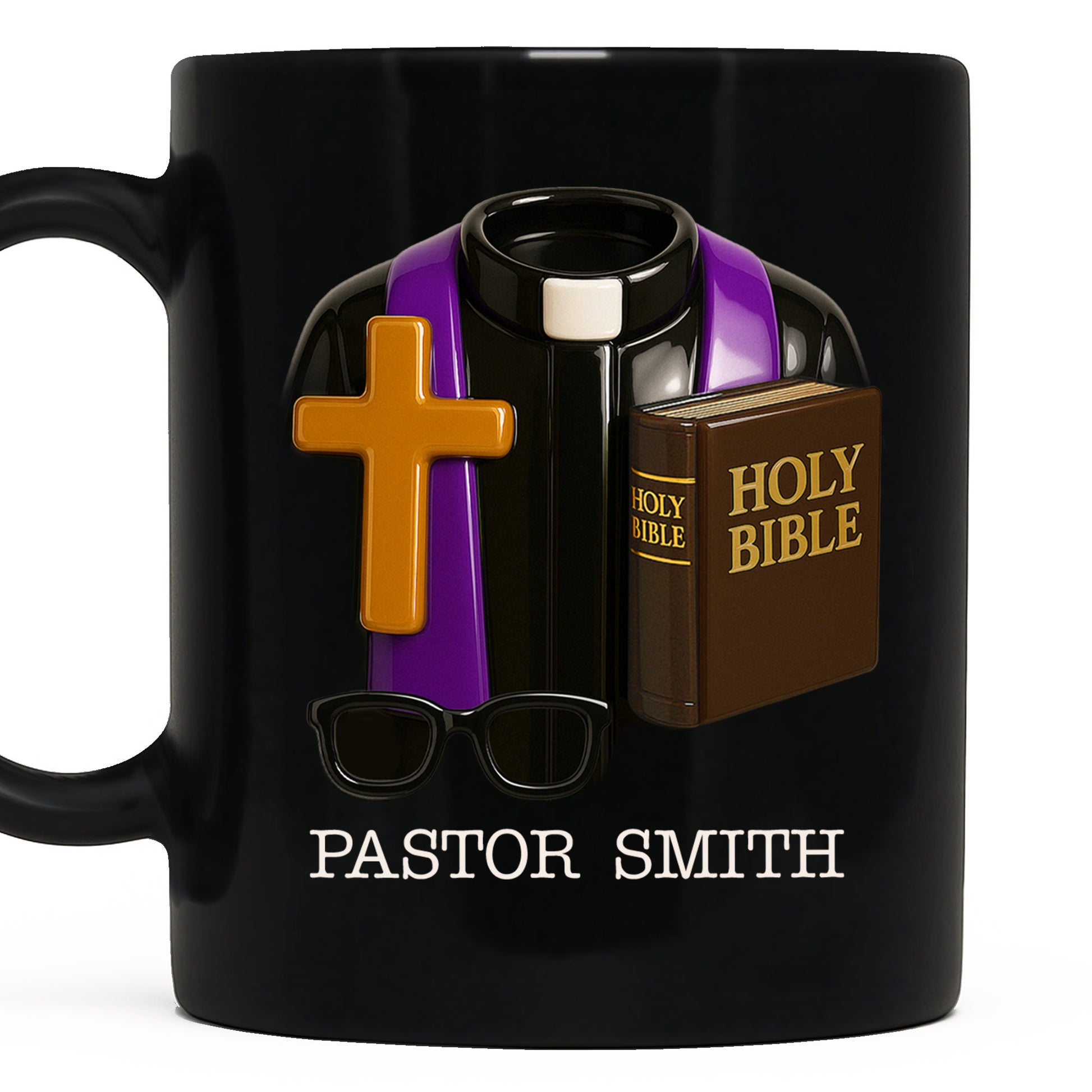 Customized Mug For Pastors With Cross And Bible