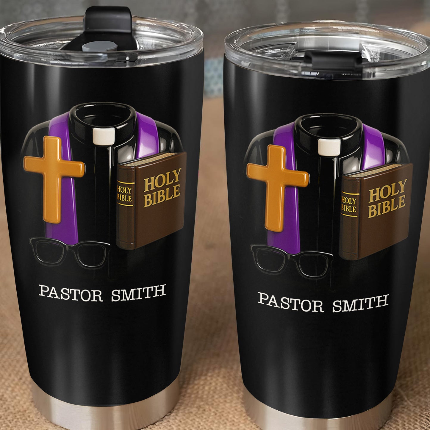 Perfect Gift For Passionate Clergymen With Holy Bible And Cross