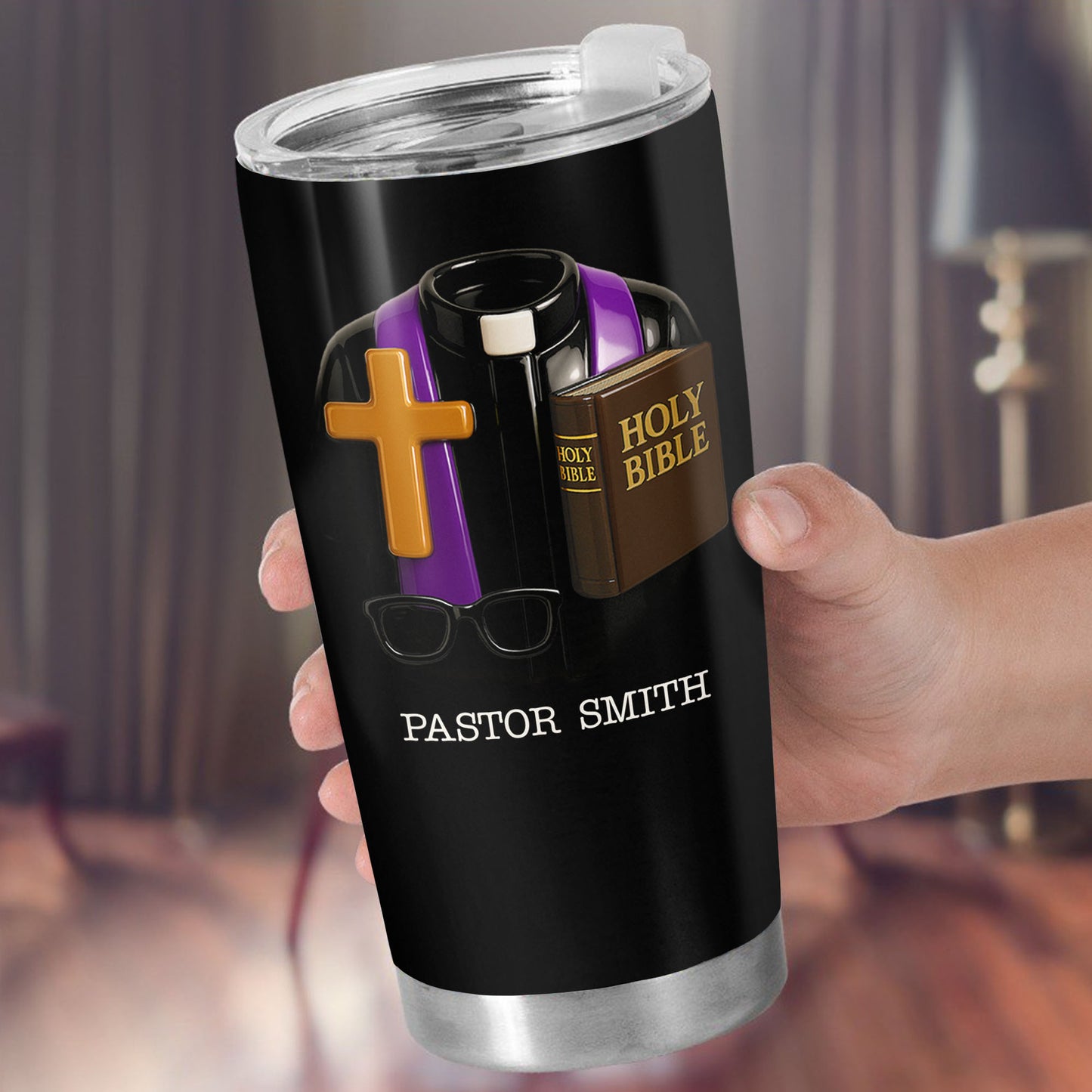 Perfect Gift For Passionate Clergymen With Holy Bible And Cross