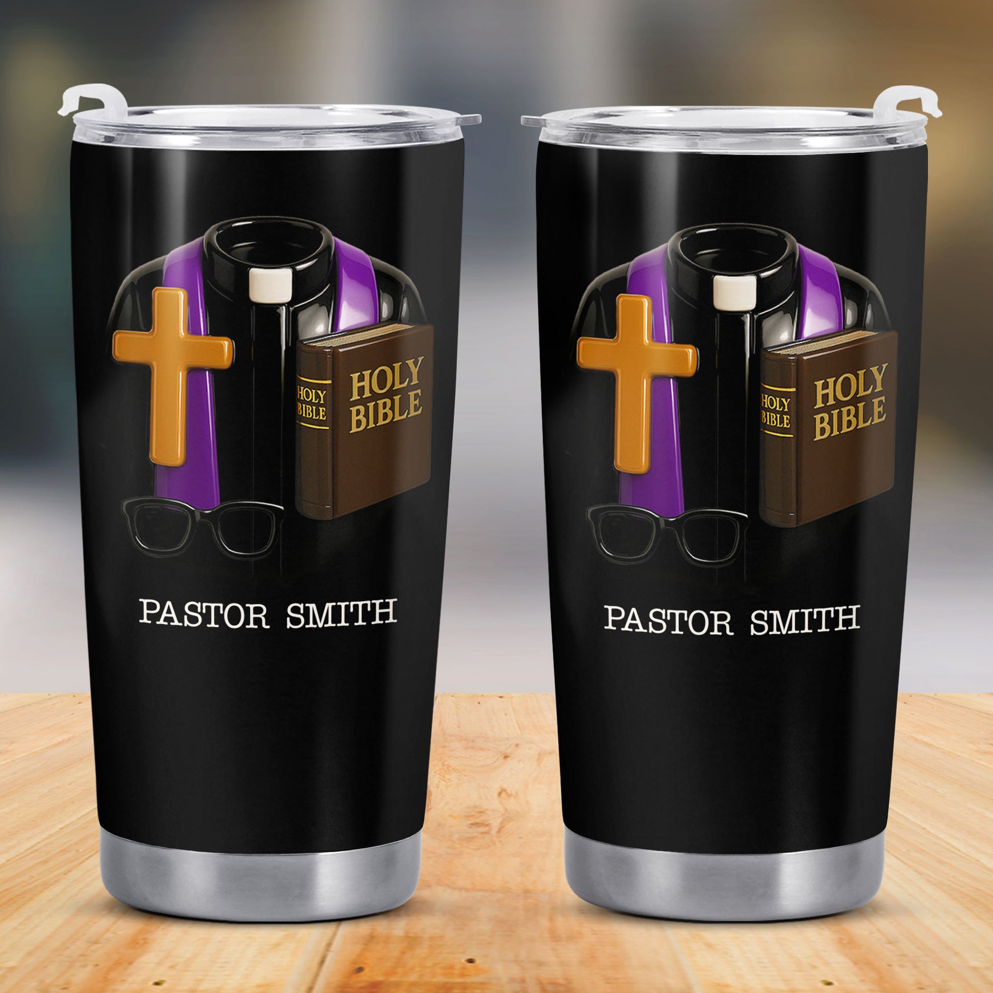 Perfect Gift For Passionate Clergymen With Holy Bible And Cross
