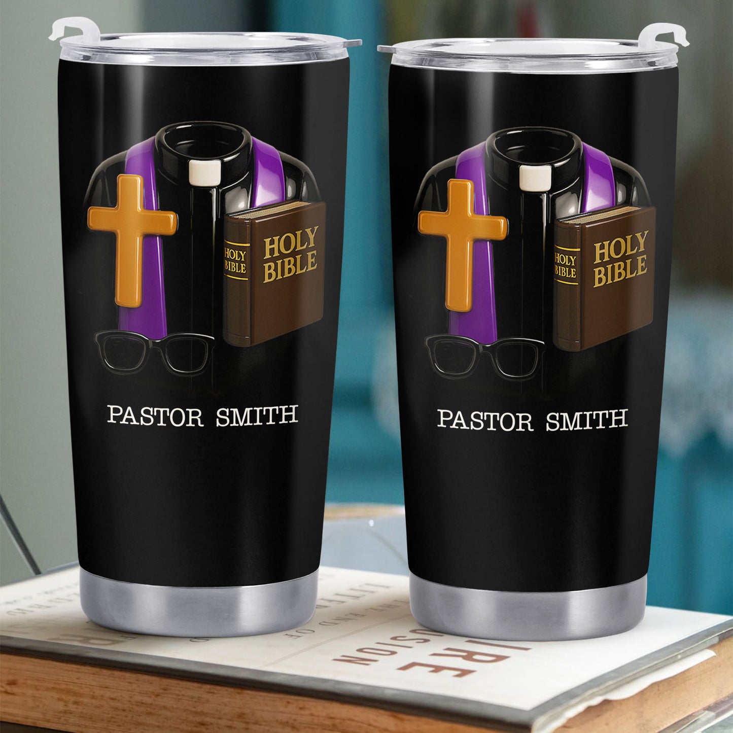Perfect Gift For Passionate Clergymen With Holy Bible And Cross