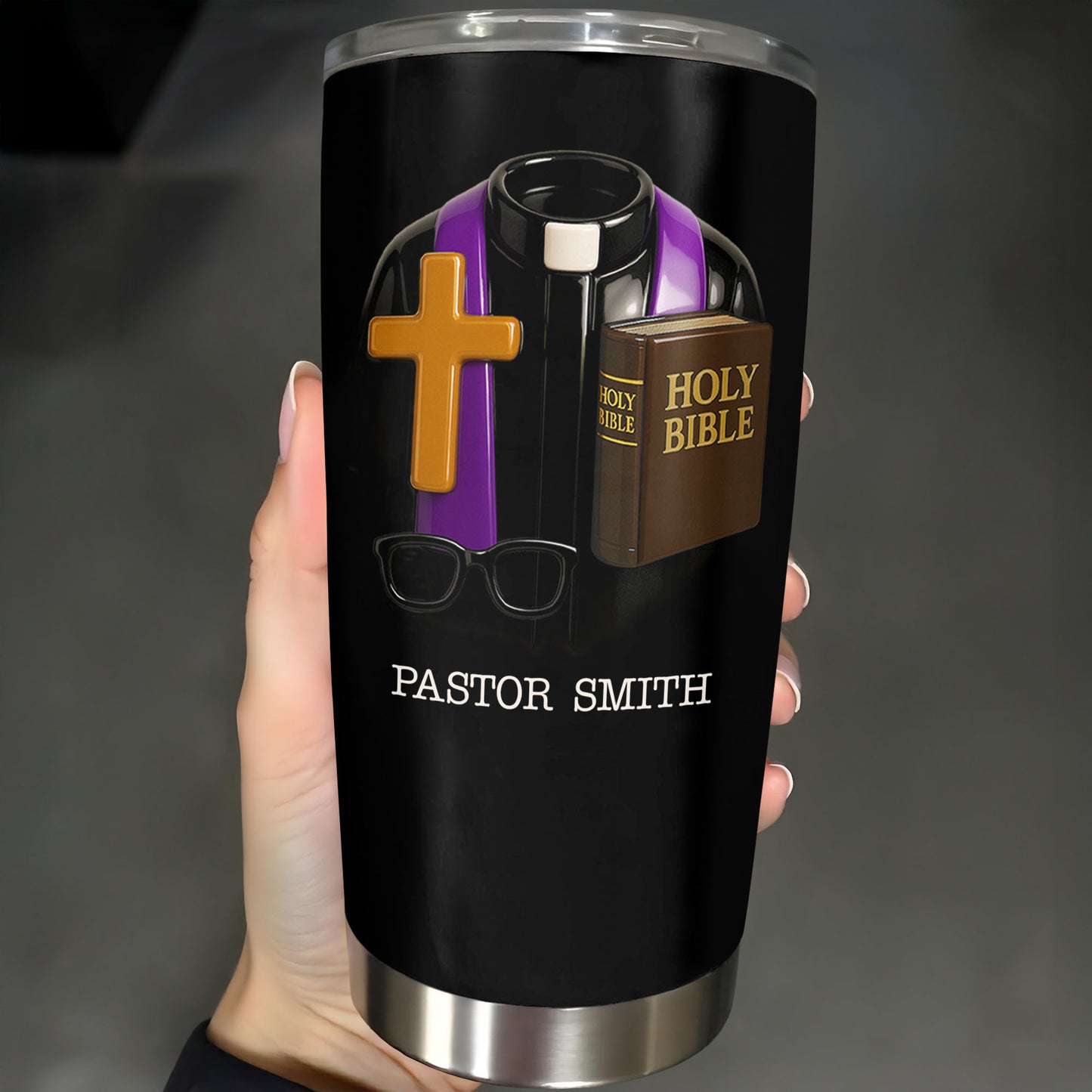 Perfect Gift For Passionate Clergymen With Holy Bible And Cross