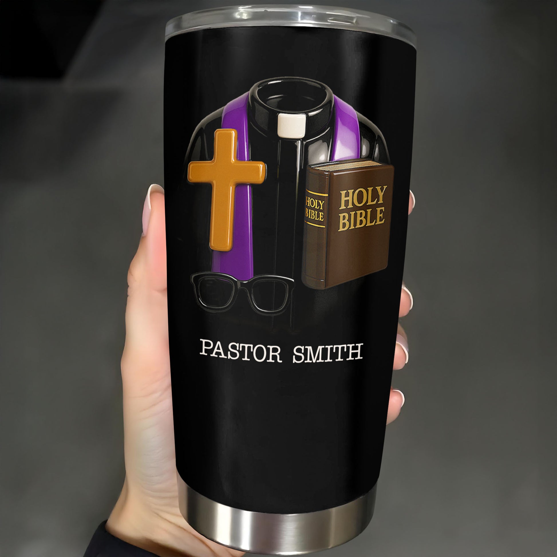 Perfect Gift For Passionate Clergymen With Holy Bible And Cross