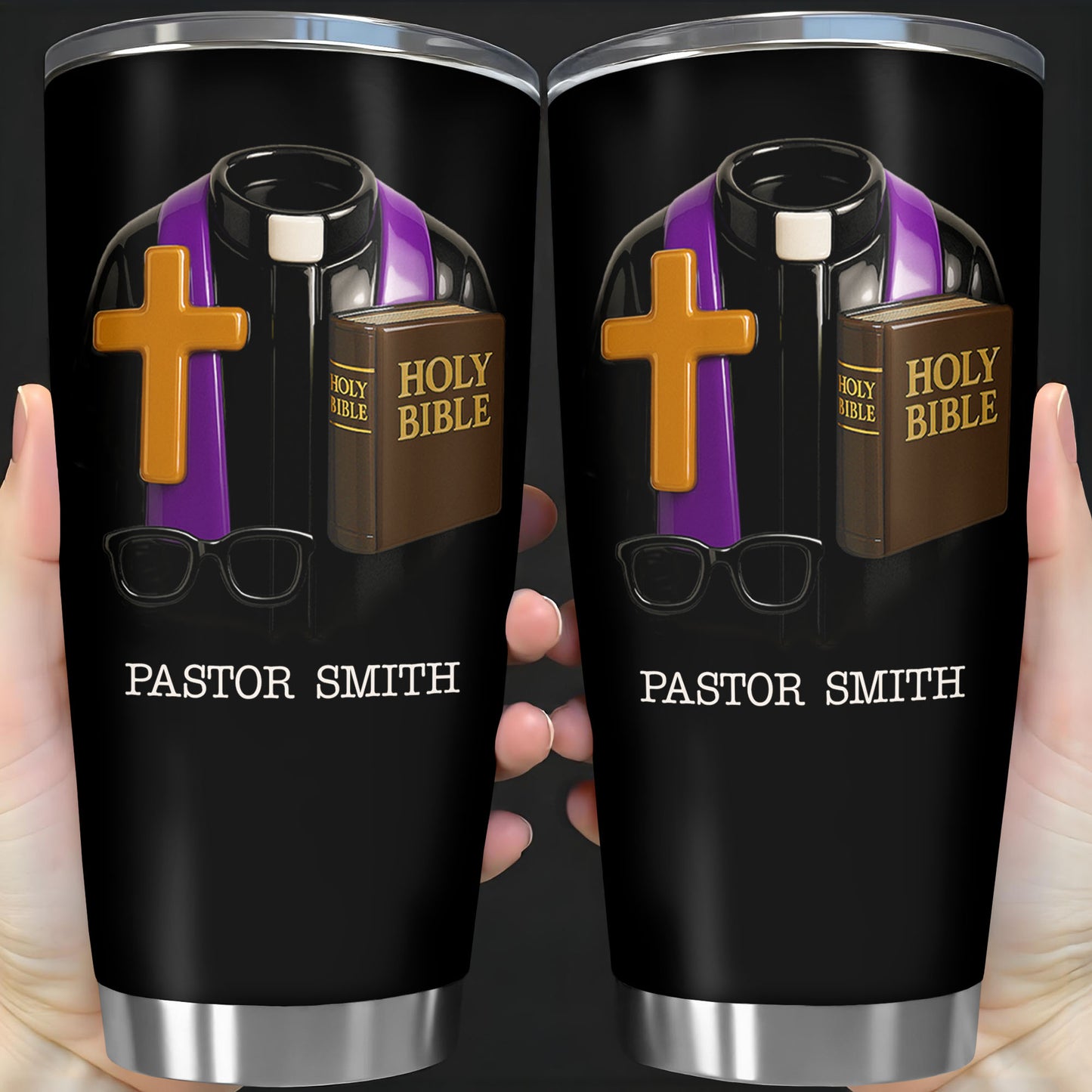 Perfect Gift For Passionate Clergymen With Holy Bible And Cross