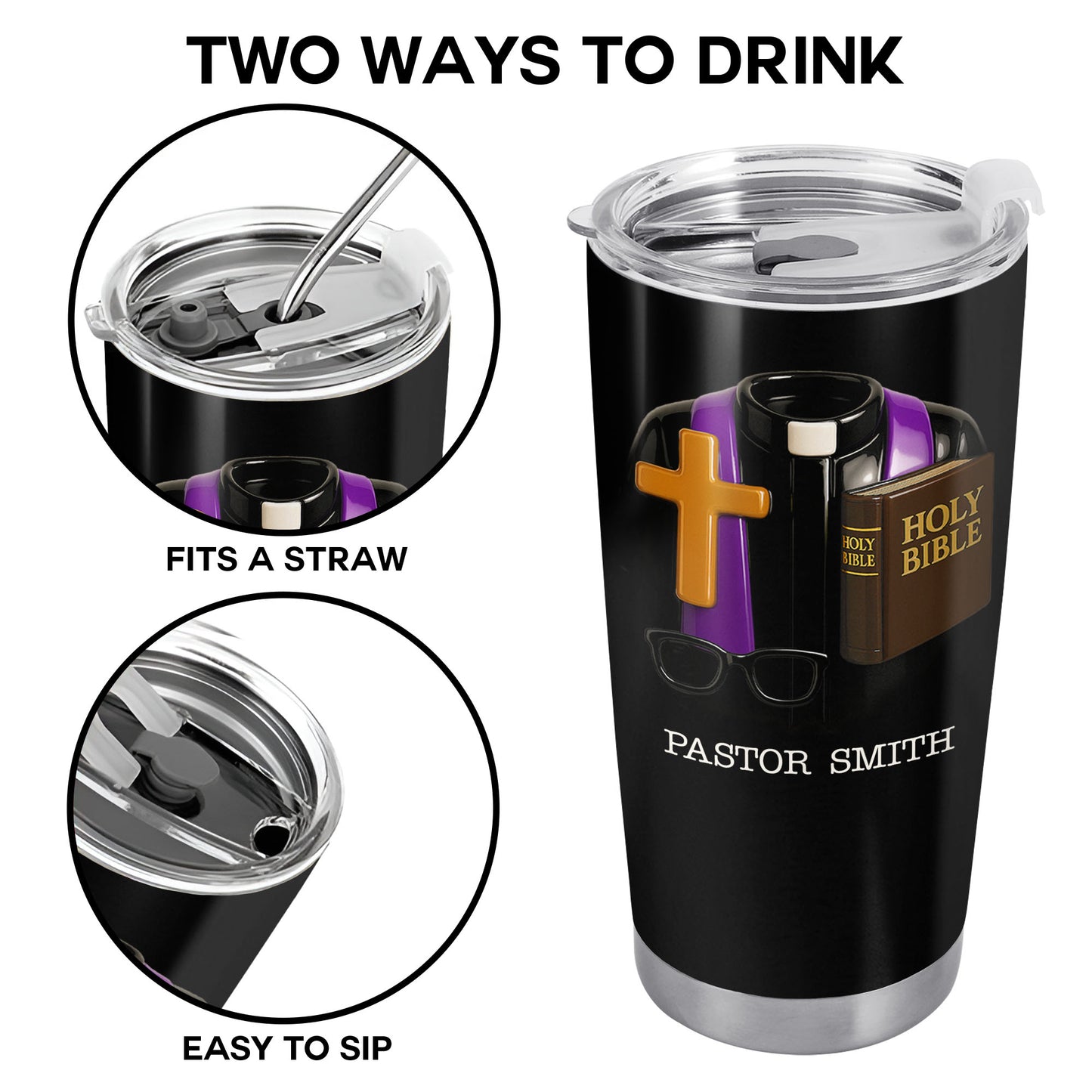 Perfect Gift For Passionate Clergymen With Holy Bible And Cross