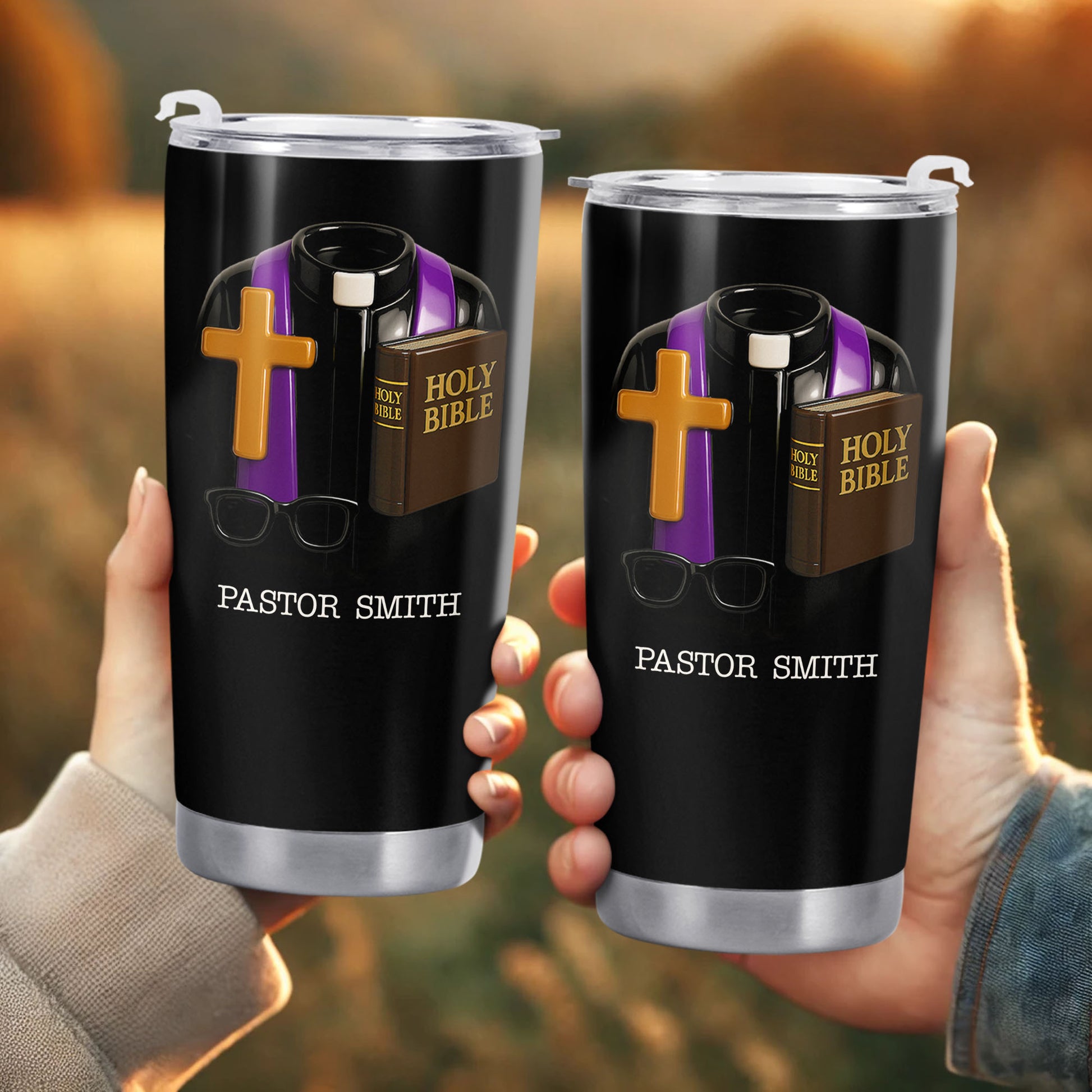 Perfect Gift For Passionate Clergymen With Holy Bible And Cross
