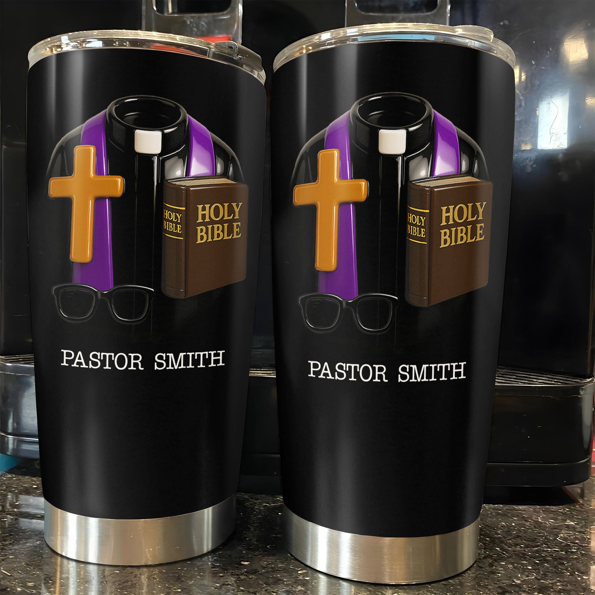 Perfect Gift For Passionate Clergymen With Holy Bible And Cross