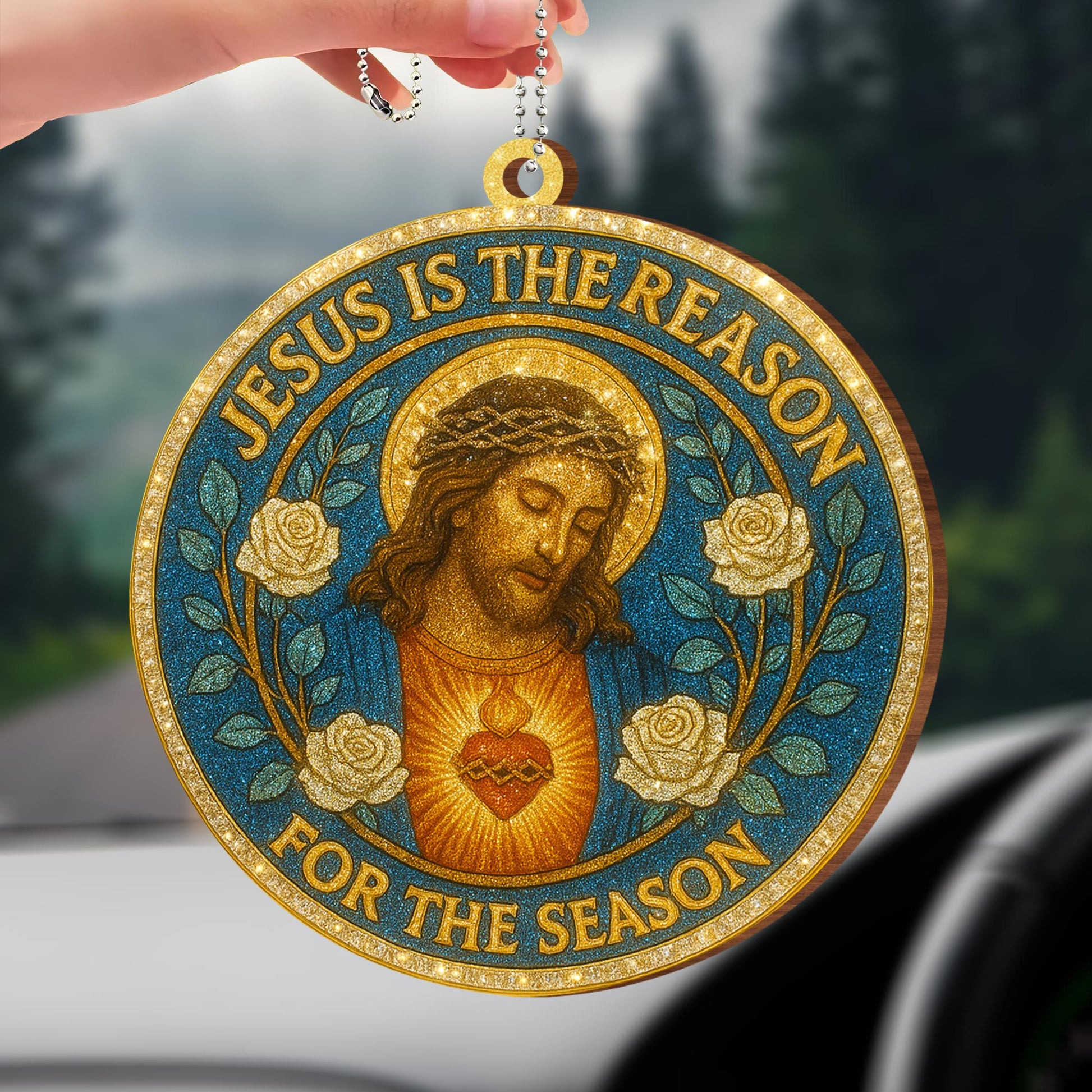 Jesus Is The Reason For The Season, Roses and Sacred Heart
