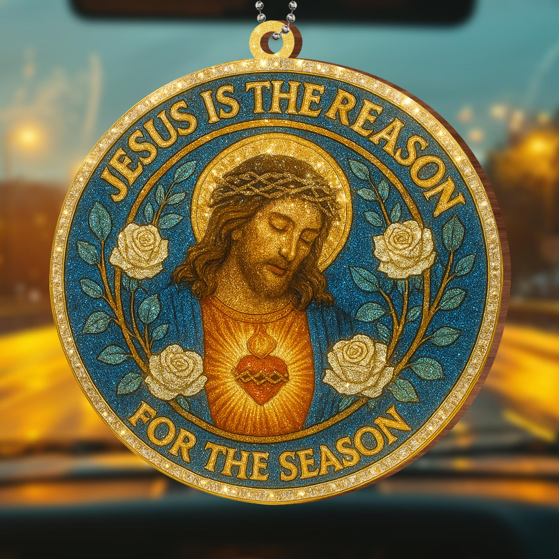 Jesus Is The Reason For The Season, Roses and Sacred Heart