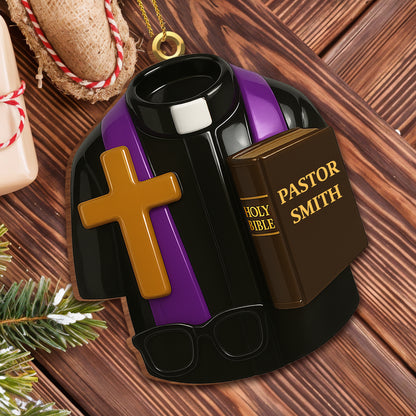 Personalize With Your Pastor's Name, Cross And Bible
