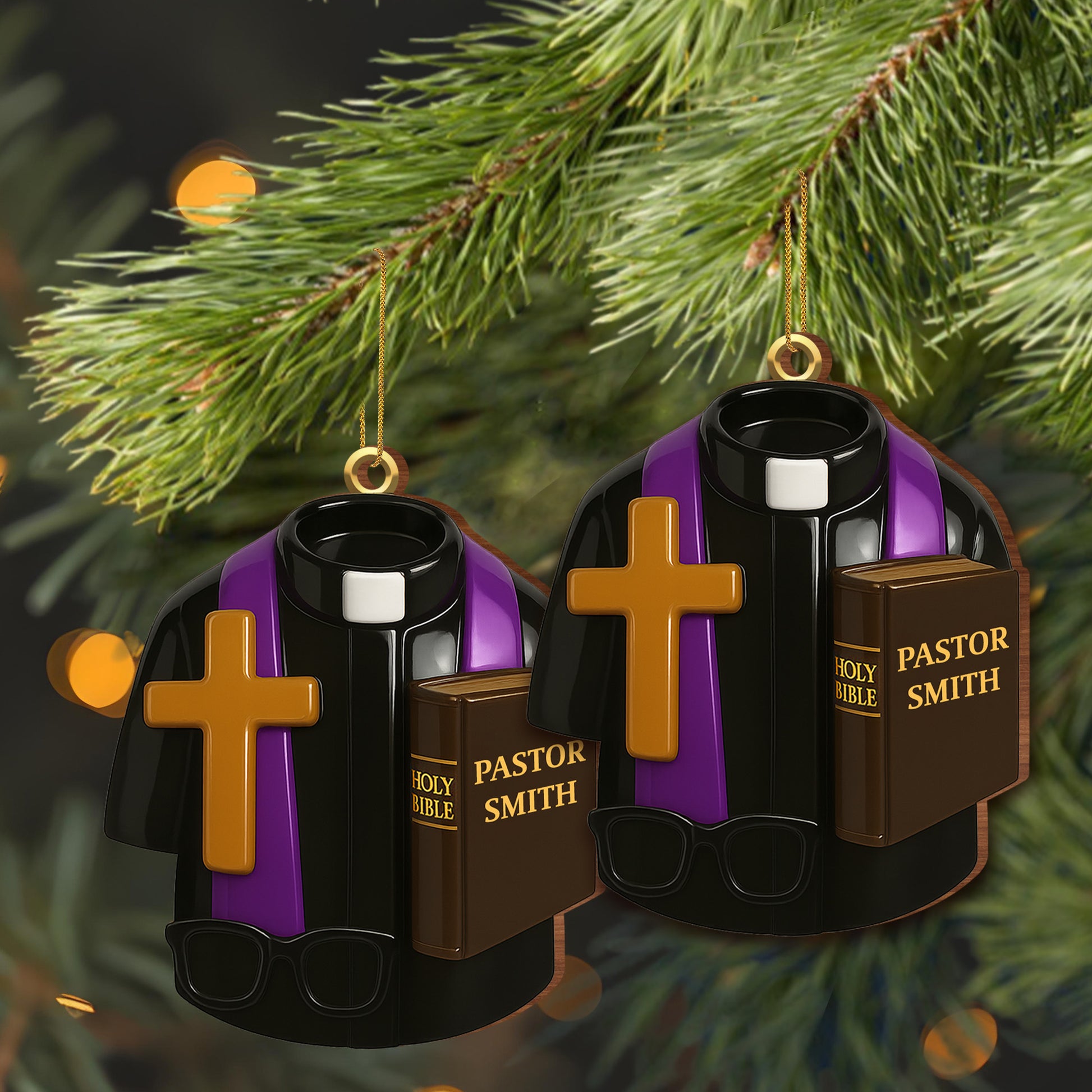 Personalize With Your Pastor's Name, Cross And Bible