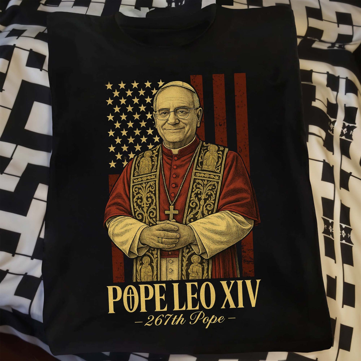 Pope Leo XIV, 267th Pope With American Flag
