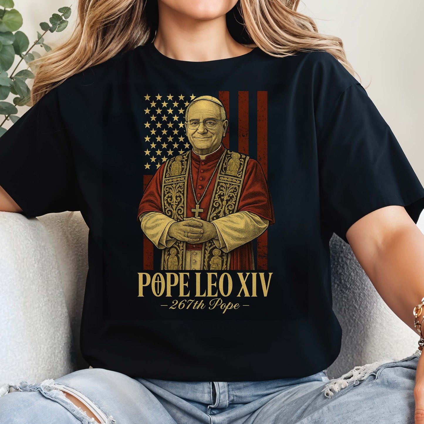 Pope Leo XIV, 267th Pope With American Flag