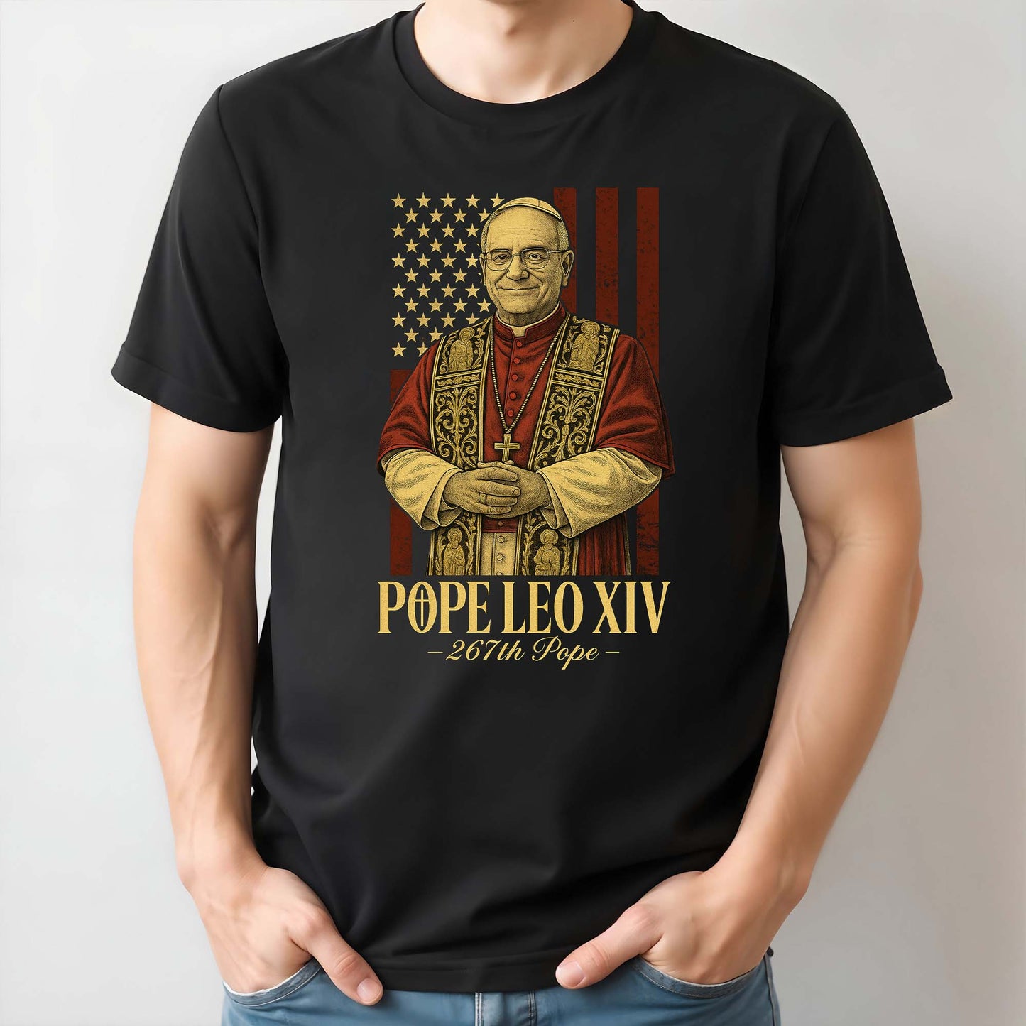 Pope Leo XIV, 267th Pope With American Flag