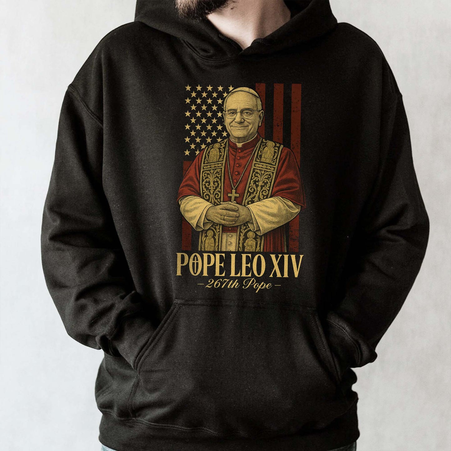 Pope Leo XIV, 267th Pope With American Flag