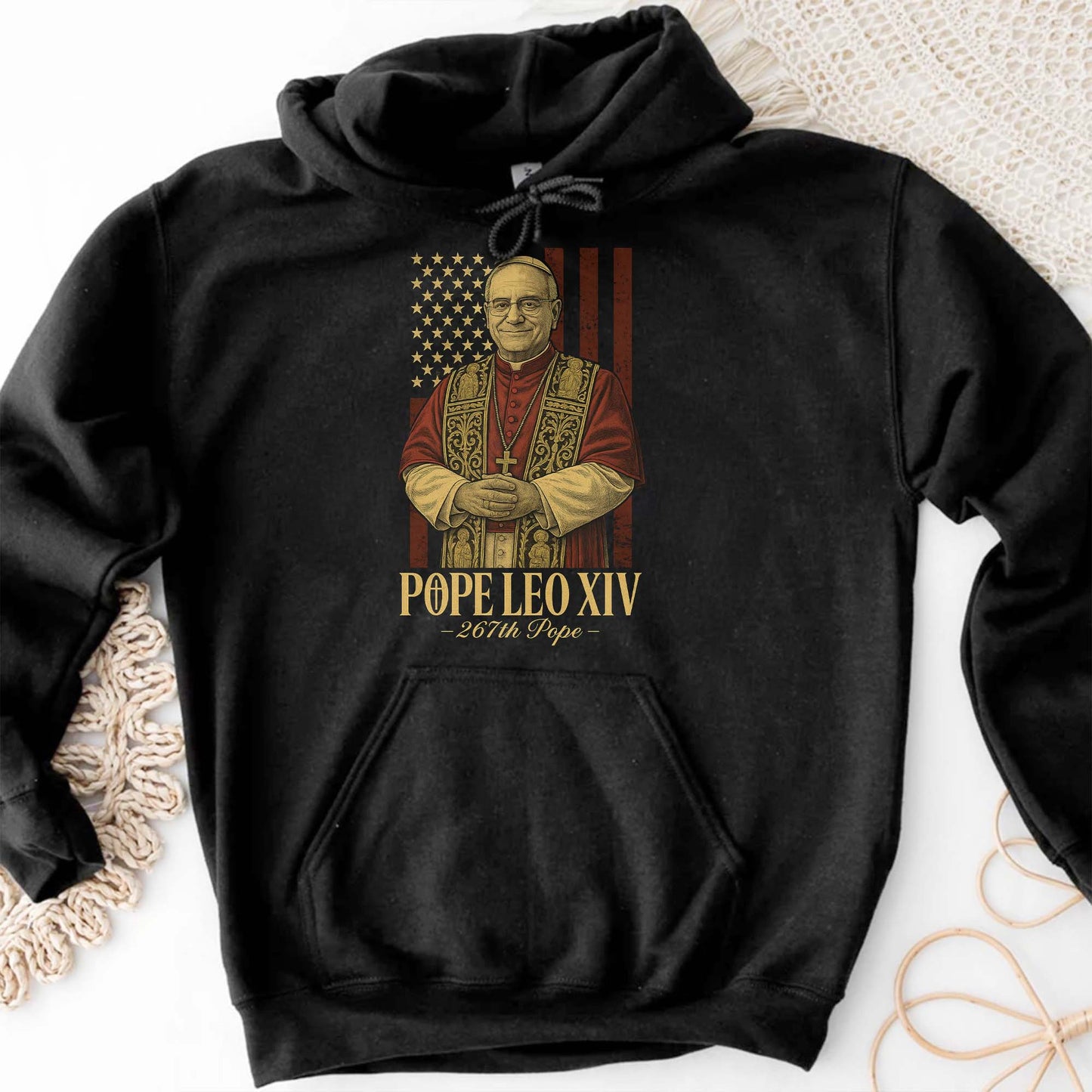 Pope Leo XIV, 267th Pope With American Flag