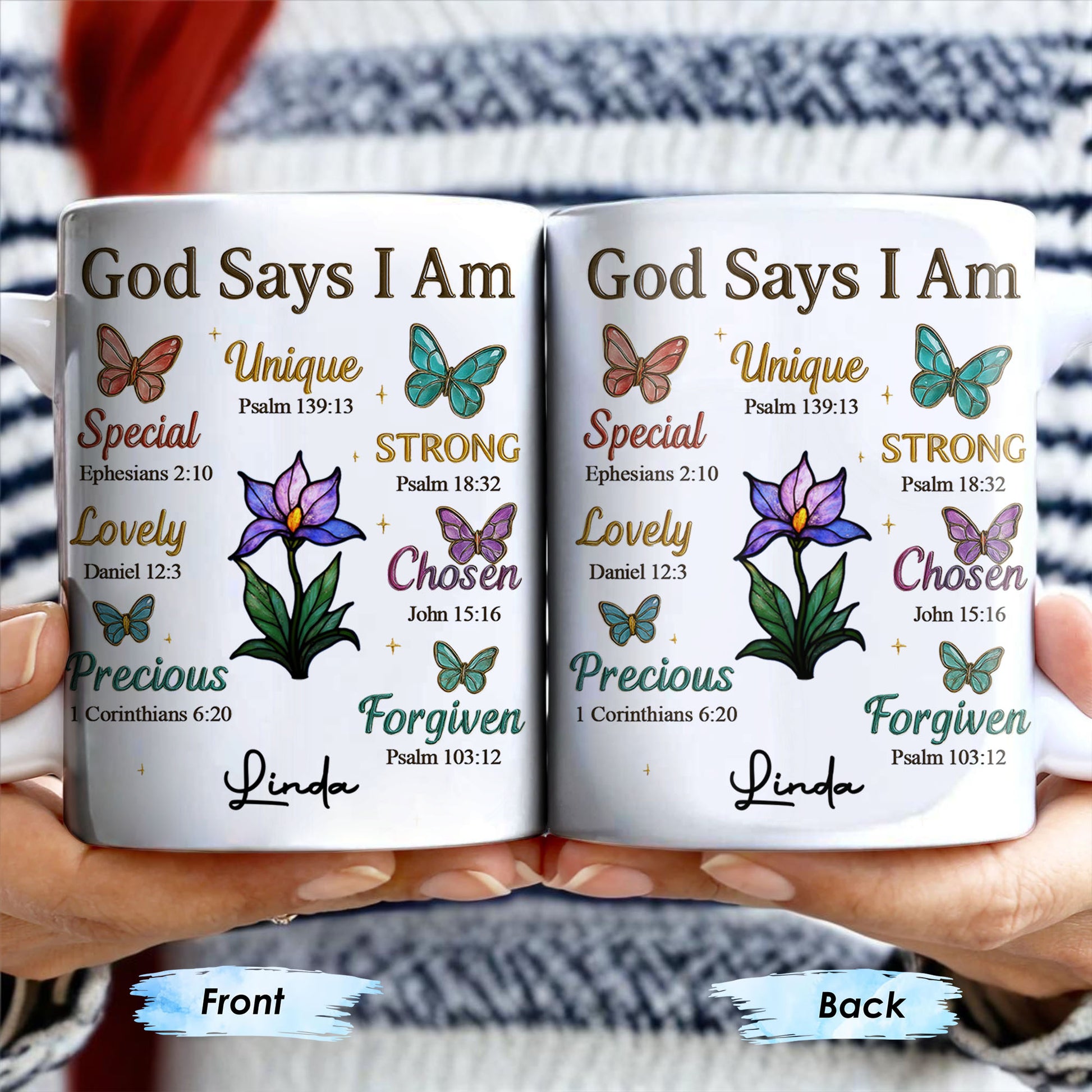 God Says I Am Special, Unique, Lovely, Butterflies and Flower