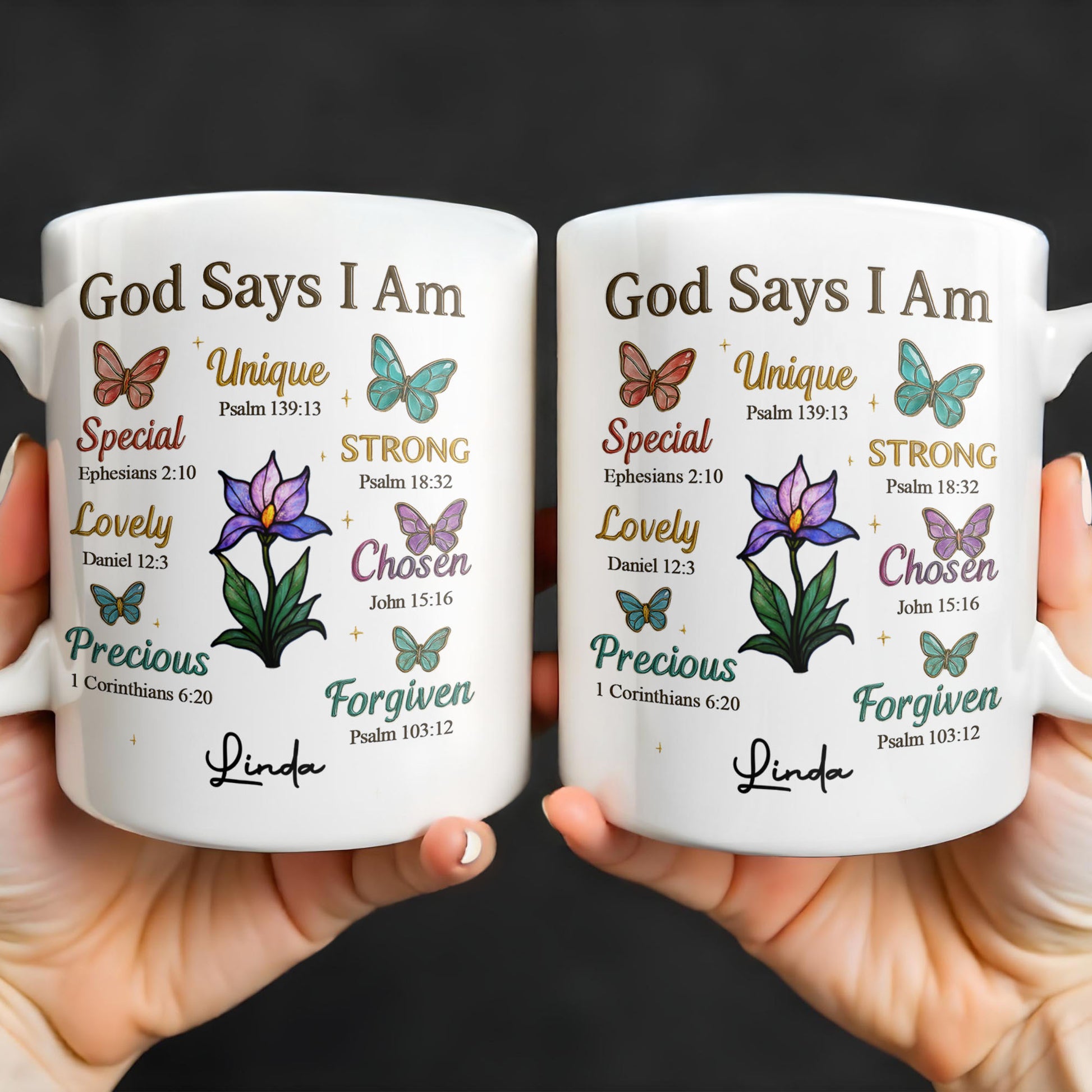 God Says I Am Special, Unique, Lovely, Butterflies and Flower