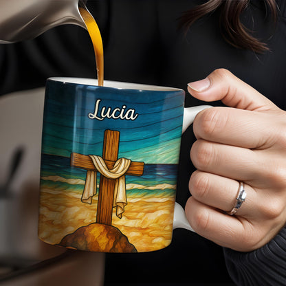 Beautifully Illustrated Cross Draped With Cloth