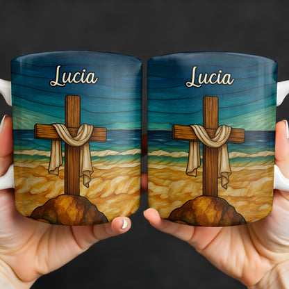 Beautifully Illustrated Cross Draped With Cloth