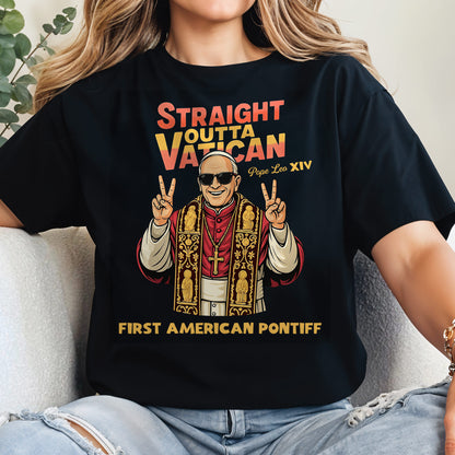 Straight Outta Vatican First American Pontiff, Pope Making Peace Sign