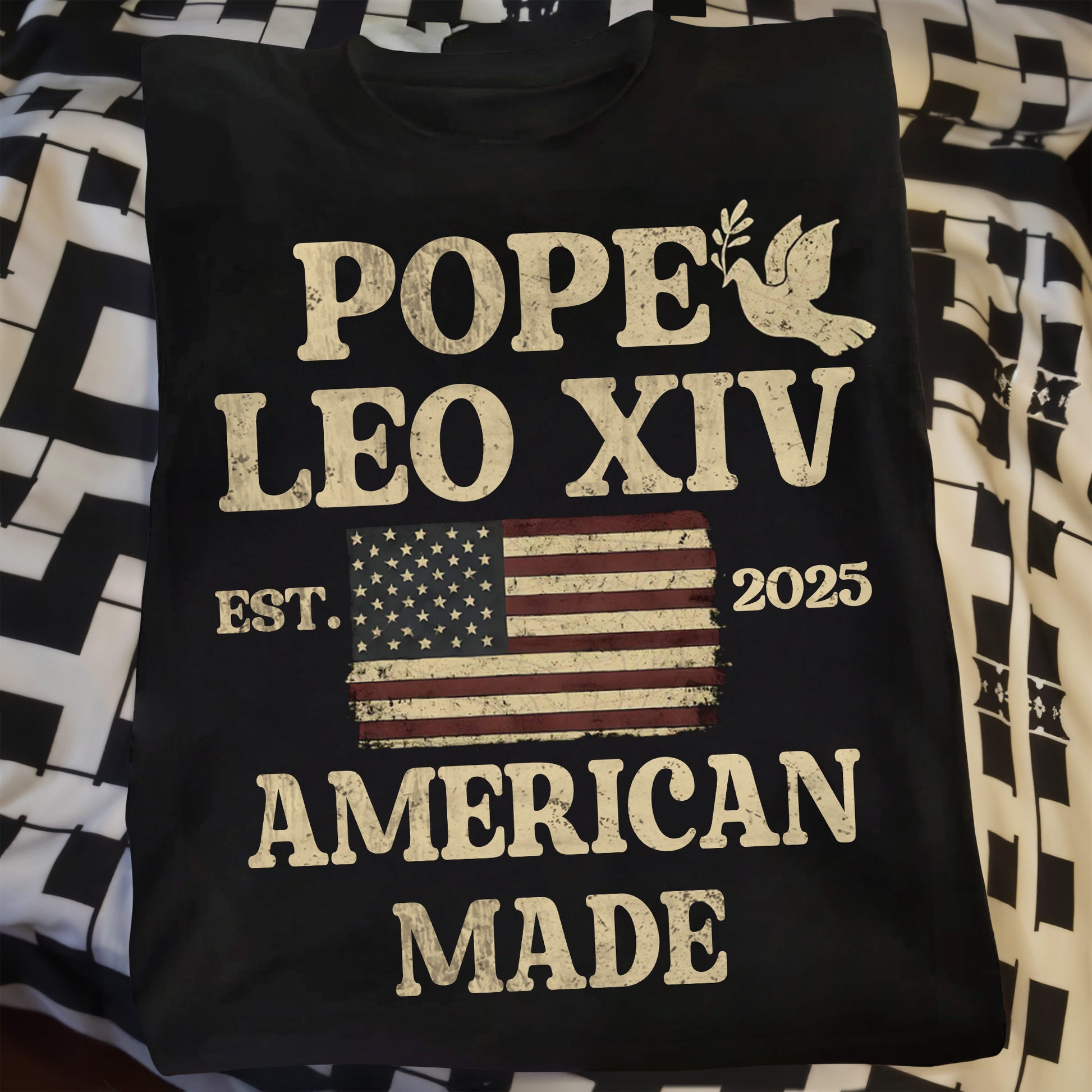 Pope Leo XIV, American Made Olive Branch and American Flag