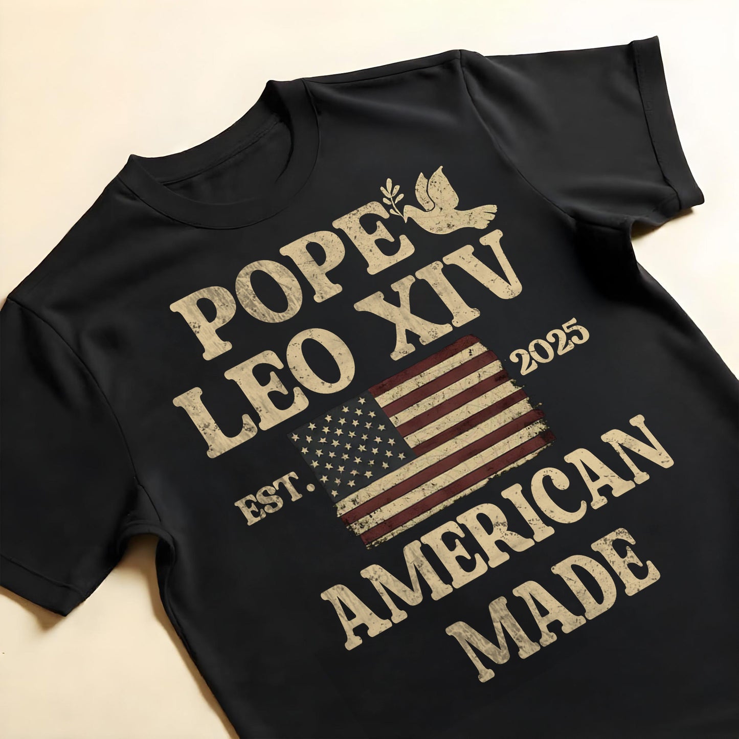 Pope Leo XIV, American Made Olive Branch and American Flag